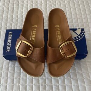 Birkenstock Madrid Big Buckle Slide Cognac 38